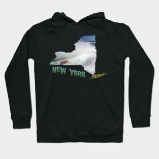 New York State Outline (Niagara Falls) Hoodie